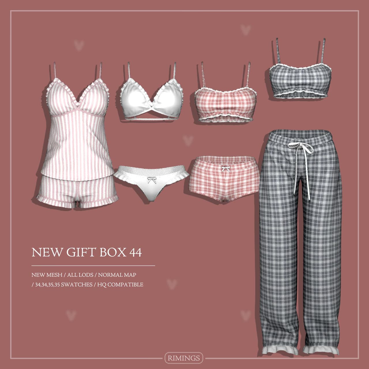 Скриншот мода Сет нижнего белья и пижам New Gift Box 44